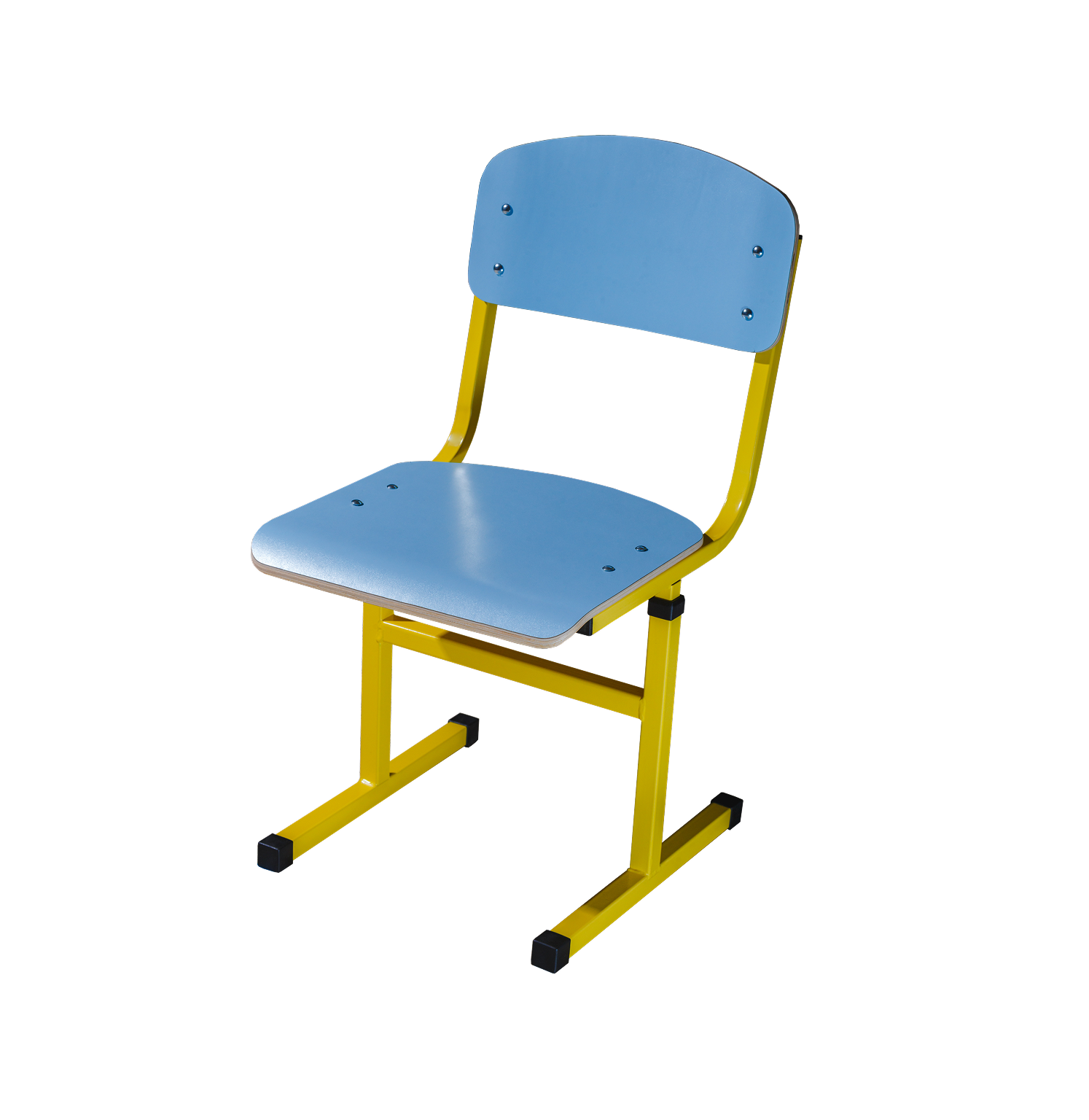 Стілець Т-под. на ПОСИЛЕНІЙ квадратній трубі з покриттям фанери HPL, АНШАР ГРУП (190297 HPL) рег. по висоті 380х424-465х775-855 мм, (опція р.г.№3) №4-6